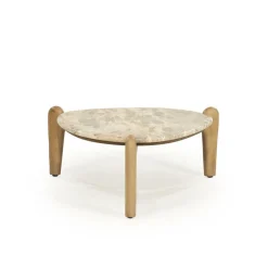 Organische Salontafel Marnish Marmer en mangohout - klein - Loft24.nl