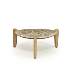 Organische Salontafel Marnish Marmer en mangohout - klein - Loft24.nl
