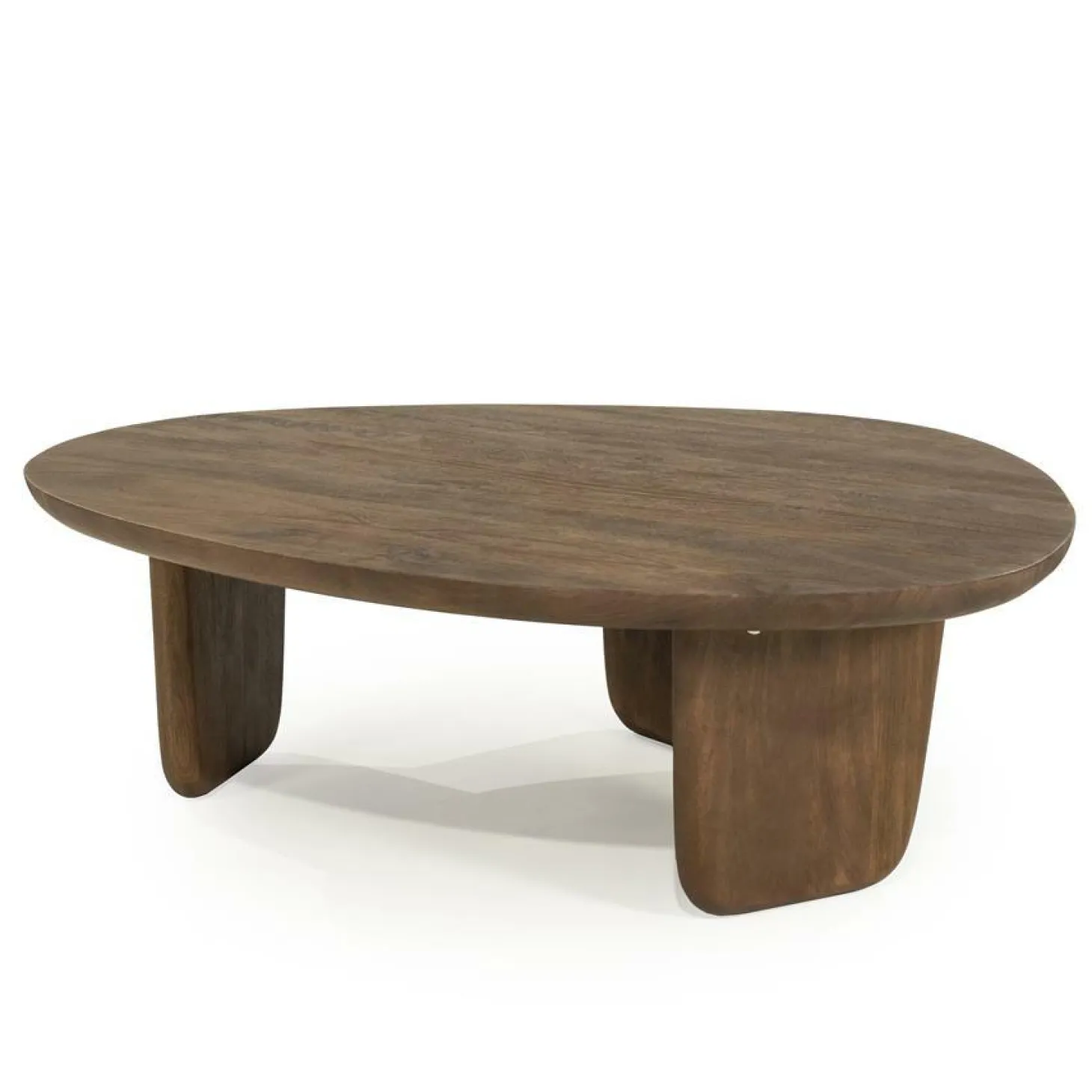 Organische Salontafel Maud Mangohout 100 x 85cm - Lichtbruin - Loft24.nl