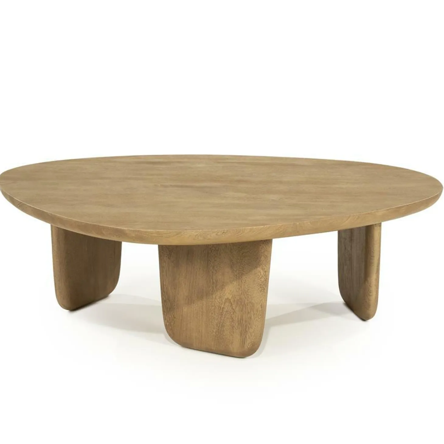 Organische Salontafel Maud Mangohout 100 x 85cm - Naturel - Loft24.nl