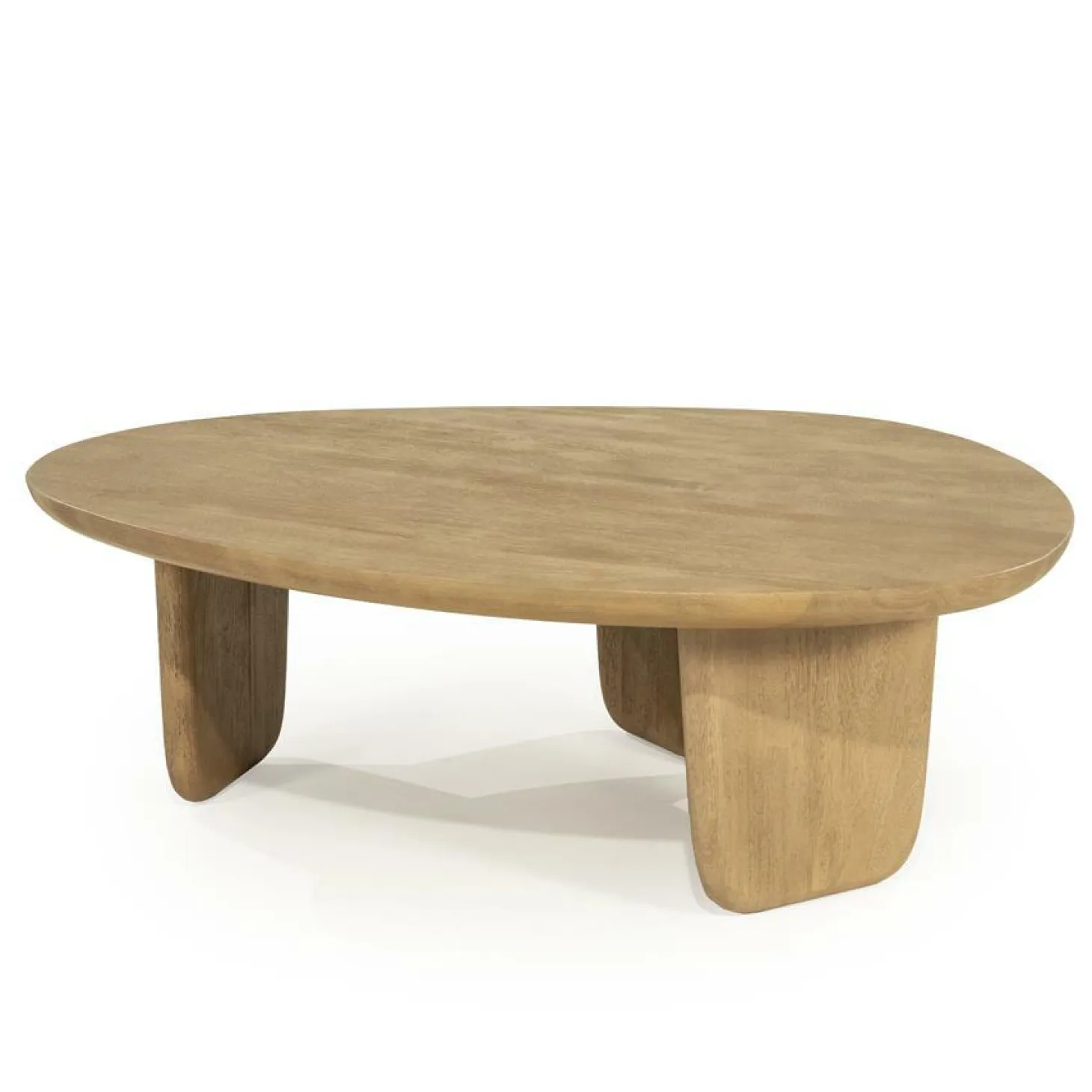 Organische Salontafel Maud Mangohout 100 x 85cm - Naturel - Loft24.nl