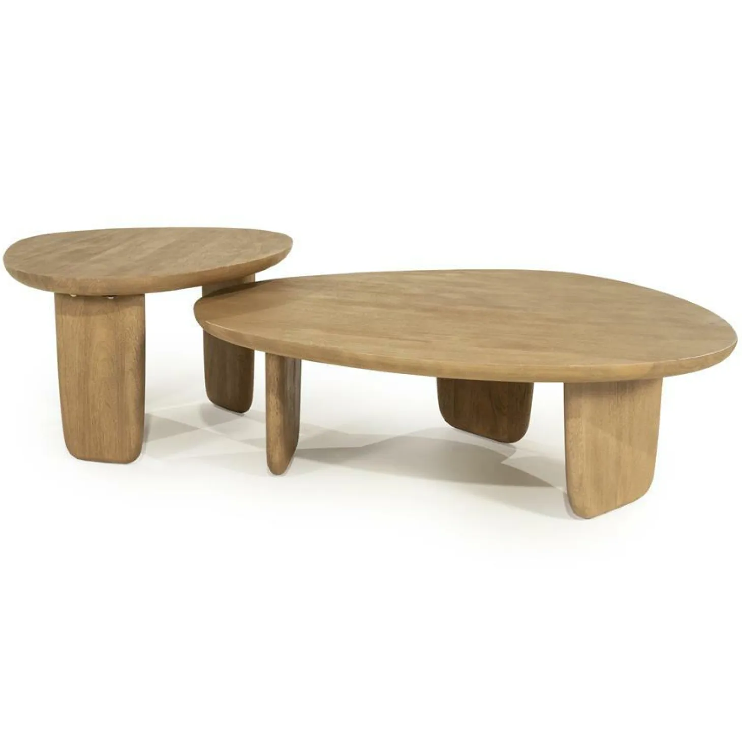 Organische Salontafel Maud Mangohout 100 x 85cm - Naturel - Loft24.nl