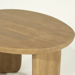Organische Salontafel Maud Mangohout 65 x 56cm - Naturel - Loft24.nl