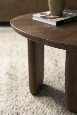 Organische Salontafel Maud Mangohout 65 x 56cm - Naturel - Loft24.nl