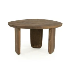 Organische Salontafel Maud Mangohout 65 x 56cm - Lichtbruin - Loft24.nl