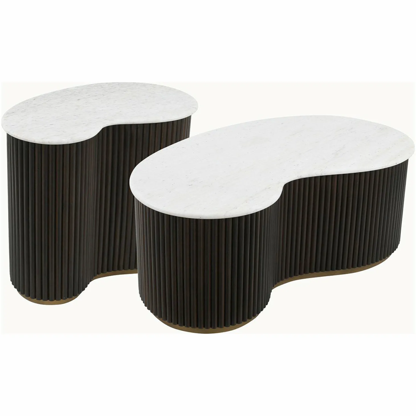 Organische Salontafel Mayfield Marmer - Set van 2 stuks - Loft24.nl