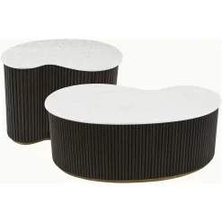 Organische Salontafel Mayfield Marmer - Set van 2 stuks - Loft24.nl