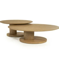 Organische Salontafel Novia Mangohout 120 x 80cm - Naturel - Loft24.nl