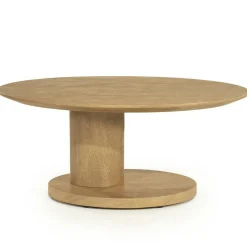 Organische Salontafel Novia Mangohout 90 x 60cm - Naturel - Loft24.nl