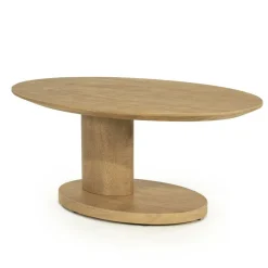 Organische Salontafel Novia Mangohout 90 x 60cm - Naturel - Loft24.nl