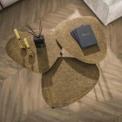 Organische Salontafel Pure Metaal Set van 3 stuks - Brons - Loft24.nl