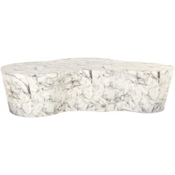 Organische Salontafel Rockyard Faux Marmer - 127 x 122 cm - Loft24.nl