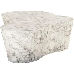 Organische Salontafel Rockyard Faux Marmer - 127 x 122 cm - Loft24.nl