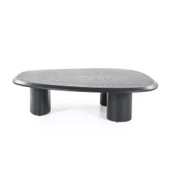Organische Salontafel Walter Eikenhout Zwart - 106 x 88 cm - Loft24.nl