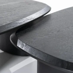 Organische Salontafel Walter Eikenhout Zwart - 106 x 88 cm - Loft24.nl