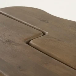 Organische Salontafel Yuo Mangohout - Lichtbruin - Loft24.nl