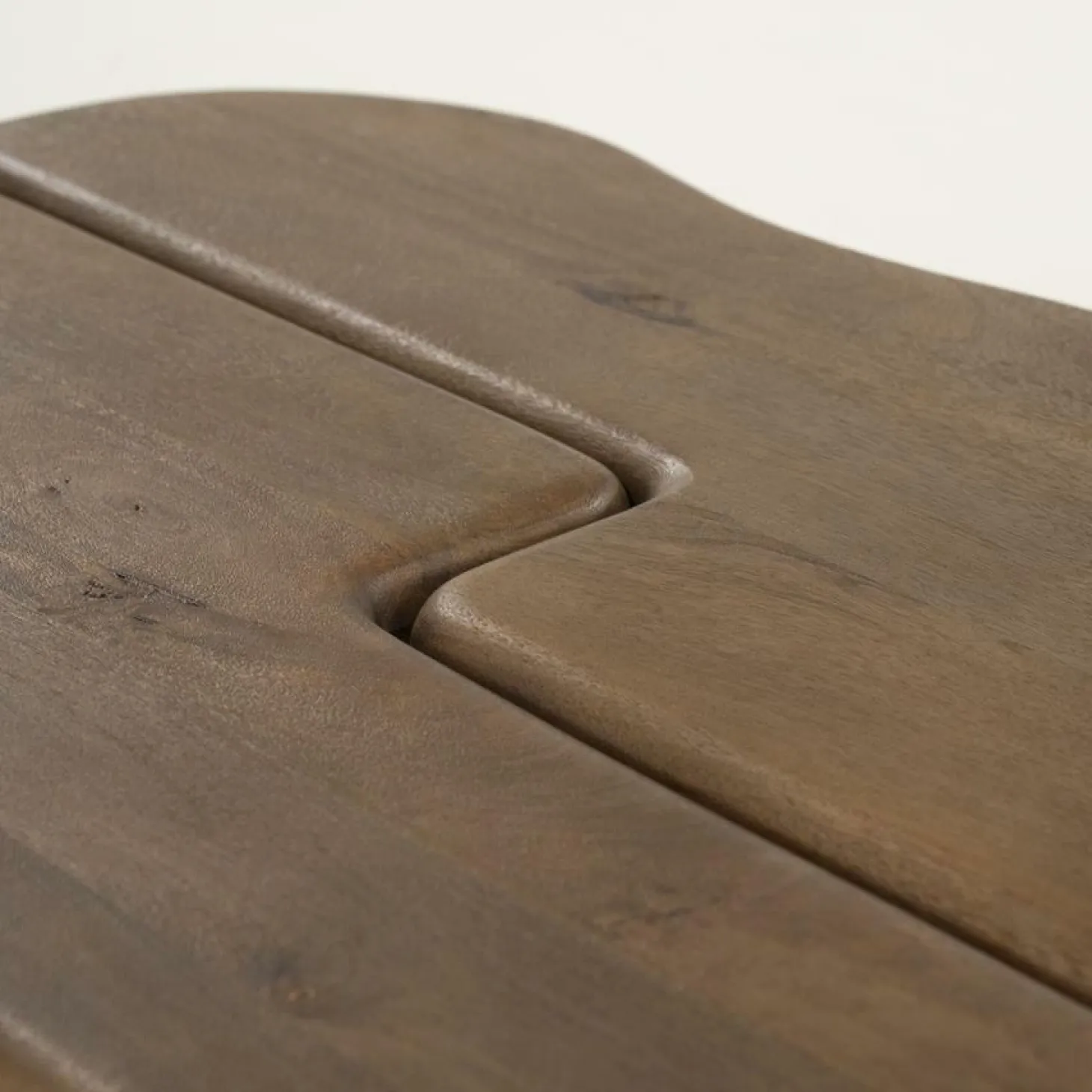 Organische Salontafel Yuo Mangohout - Lichtbruin - Loft24.nl