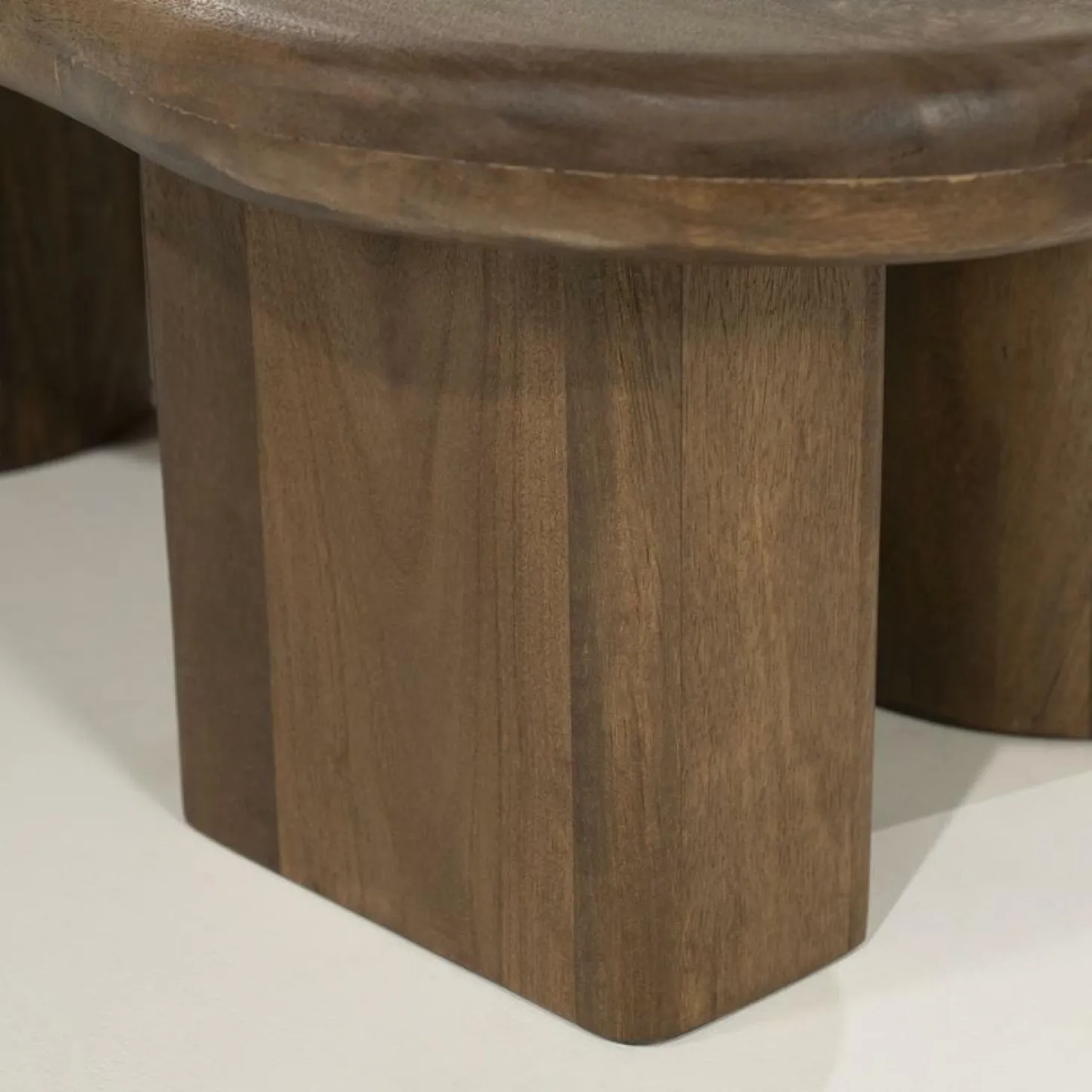 Organische Salontafel Yuo Mangohout - Lichtbruin - Loft24.nl