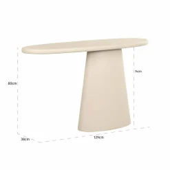 Organische sidetable Clayton 129 cm - Beige - Loft24.nl
