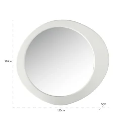 Organische Spiegel Bloomstone 120 x 108cm kleur Wit - Loft24.nl