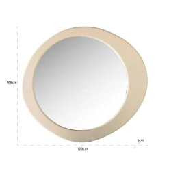 Organische Spiegel Clayton 120 x 107cm kleur Beige - Loft24.nl