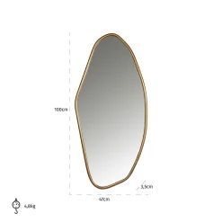 Organische Spiegel Eldon 100cm kleur Goud - Loft24.nl