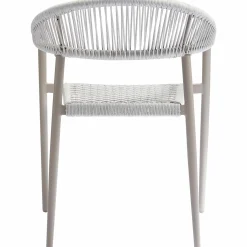 Outdoor Eetkamerstoel Yellow Geweven touw - Lichtgrijs - Loft24.nl