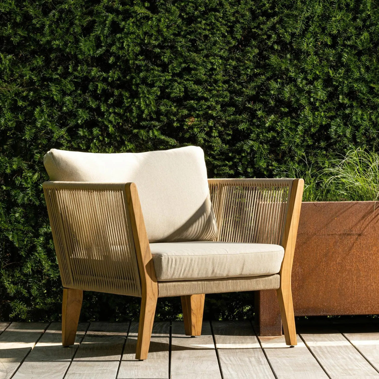 Outdoor Loungestoel San Remo Teakhout - Zand - Loft24.nl