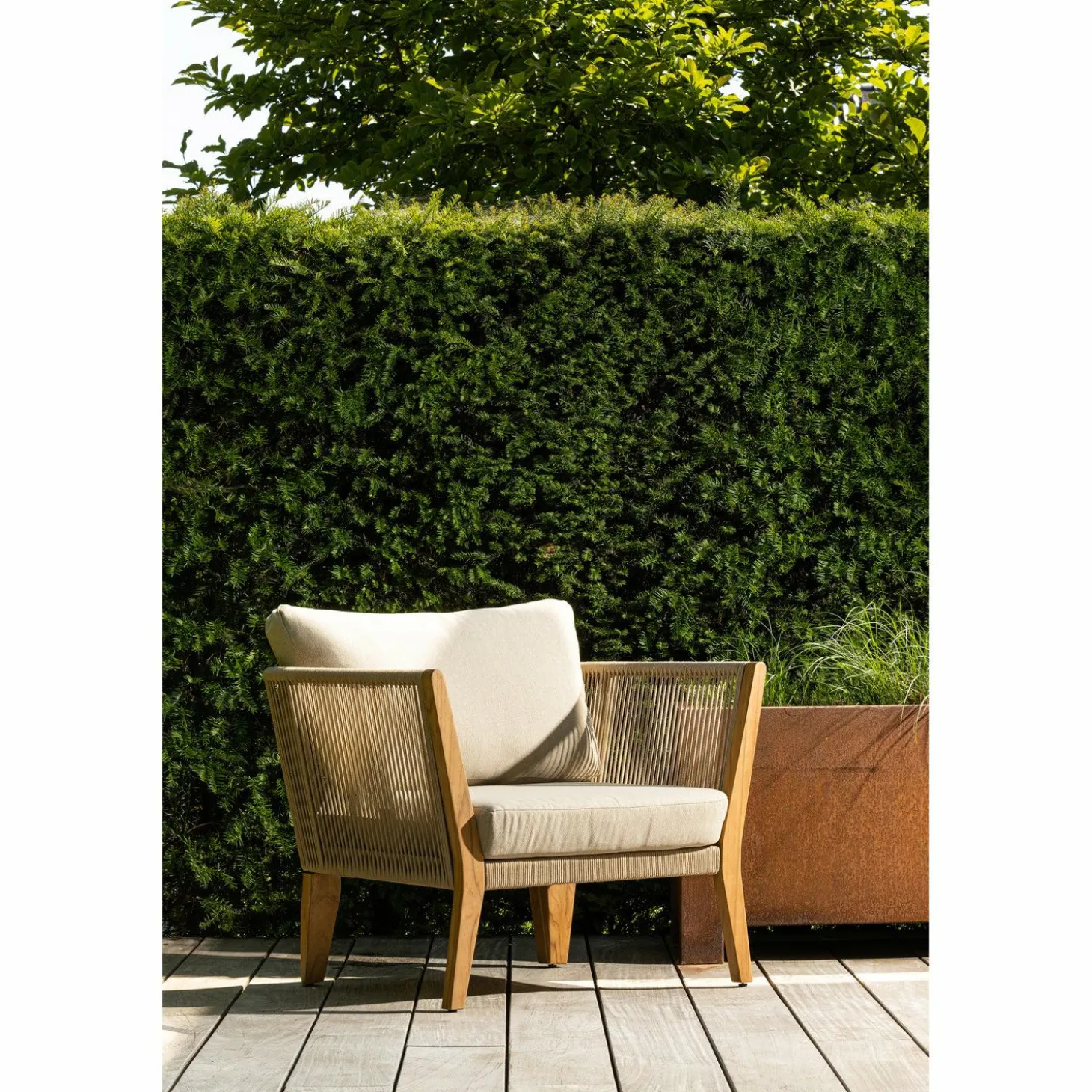 Outdoor Loungestoel San Remo Teakhout - Zand - Loft24.nl