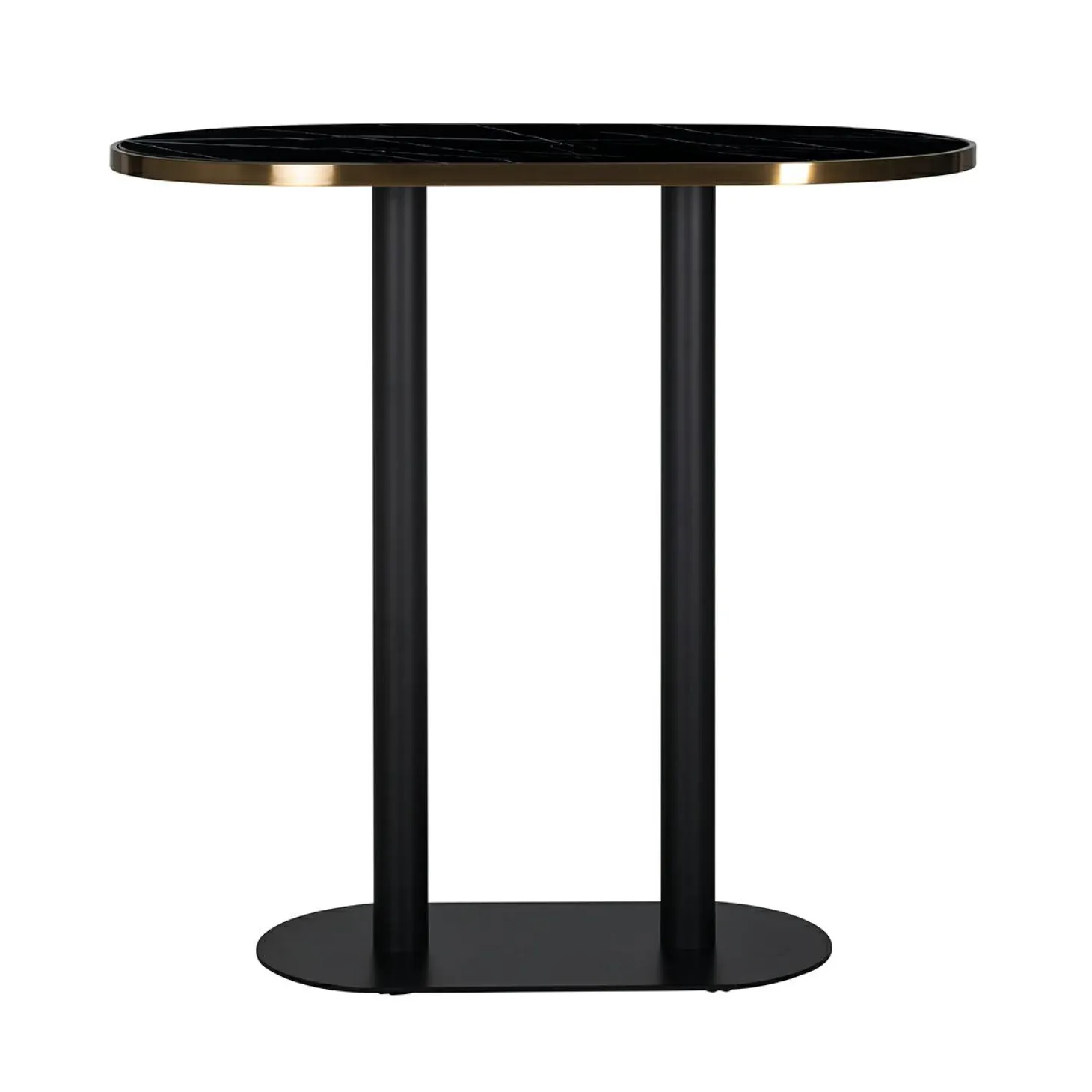 Ovale Bartafel Zenza 105 cm hoog - Zwart - Loft24.nl