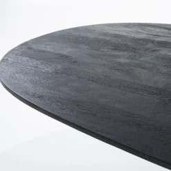 Ovale Eettafel Aron Mangohout Zwart - 300cm - Loft24.nl