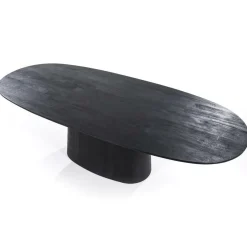 Ovale Eettafel Aron Mangohout Zwart - 250cm - Loft24.nl