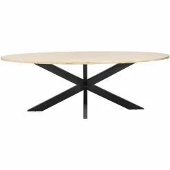 Ovale eettafel Avalon 230 x 115 cm - Travertin - Loft24.nl