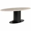 Ovale Eettafel Brodman Marmer 200 x 100 cm - Wit - Loft24.nl