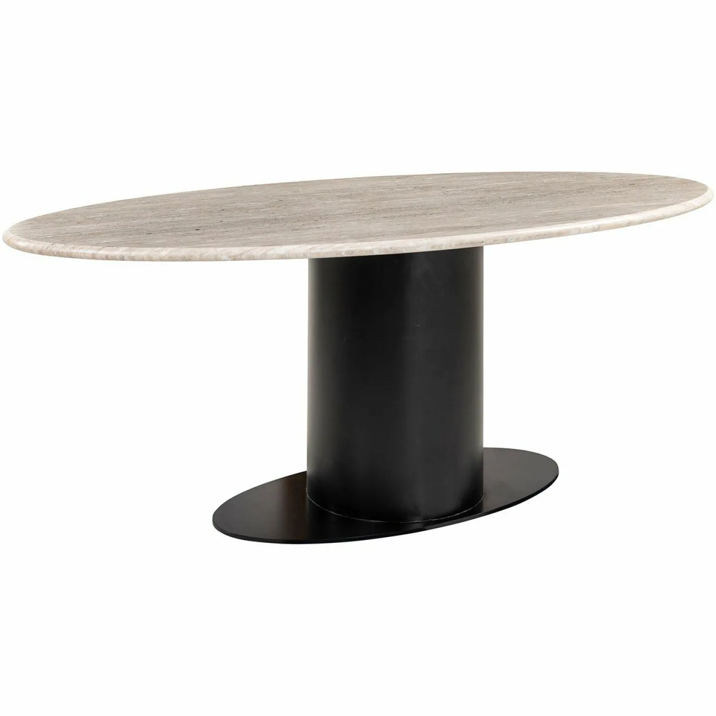 Ovale Eettafel Brodman Marmer 200 x 100 cm - Wit - Loft24.nl