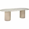 Ovale Eettafel Coronel Marmer 240 x 100 cm Beige - Loft24.nl