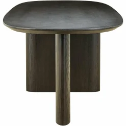 Ovale Eettafel Durban 250 x 100 cm met verstelbare poten Eiken - Bruin - Loft24.nl