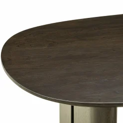 Ovale Eettafel Durban 220 x 95 cm met verstelbare poten Eiken - Bruin - Loft24.nl
