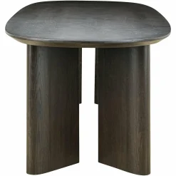 Ovale Eettafel Durban 300 x 100 cm met verstelbare poten Eiken - Bruin - Loft24.nl