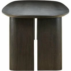 Ovale Eettafel Durban 300 x 100 cm met verstelbare poten Eiken - Bruin - Loft24.nl