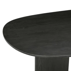 Ovale Eettafel Durban 300 x 100 cm met verstelbare poten Eiken - Zwart - Loft24.nl