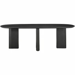 Ovale Eettafel Durban 300 x 100 cm met verstelbare poten Eiken - Zwart - Loft24.nl
