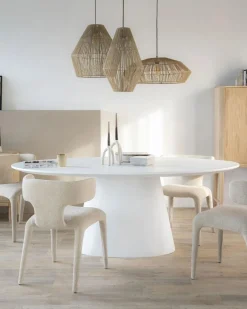 Ovale Eettafel Elin 250 x 110 cm - Wit - Loft24.nl