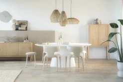Ovale Eettafel Elin 200 x 110 cm - Wit - Loft24.nl