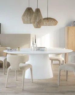 Ovale Eettafel Elin 200 x 110 cm - Wit - Loft24.nl