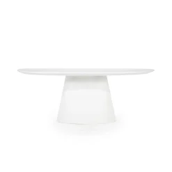 Ovale Eettafel Elin 200 x 110 cm - Wit - Loft24.nl