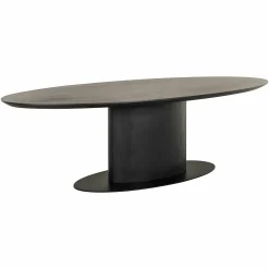 Ovale Eettafel Gordon Eiken 300 x 110 cm - Dark Coffee - Loft24.nl