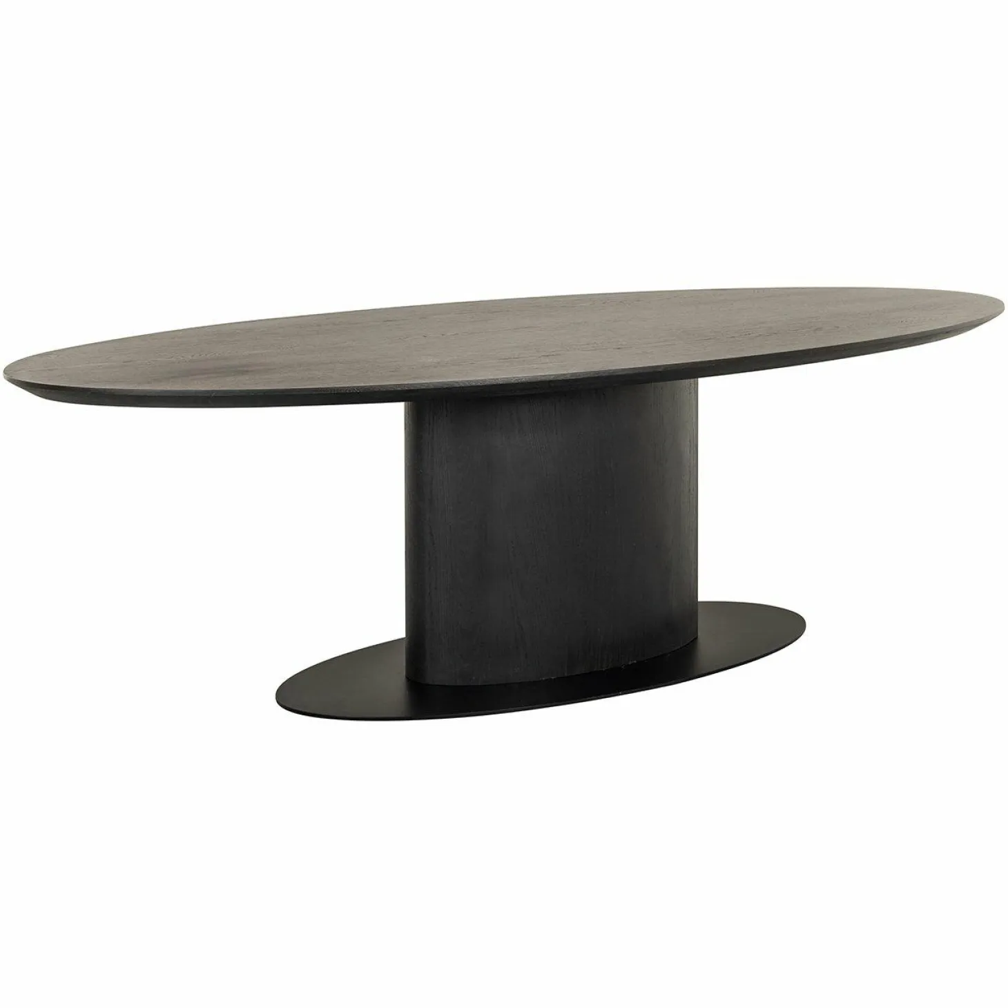 Ovale Eettafel Gordon Eiken 300 x 110 cm - Dark Coffee - Loft24.nl
