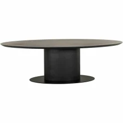 Ovale Eettafel Gordon Eiken 240 x 110 cm - Dark Coffee - Loft24.nl