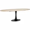 Ovale Eettafel Hampton 230 x 100 cm - Travertin - Loft24.nl
